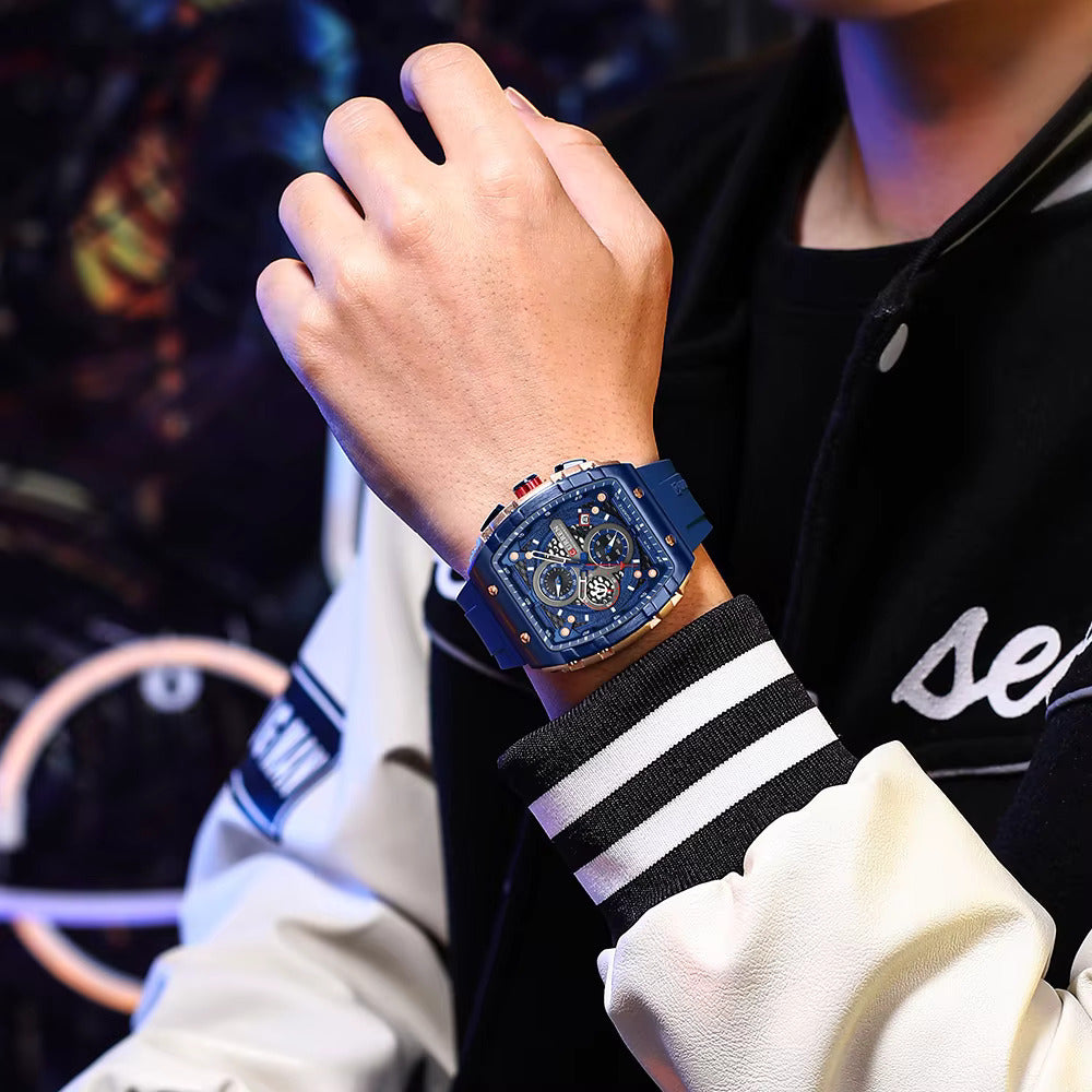 CURREN Rubber Straps Wrist Watch For Men - 8442