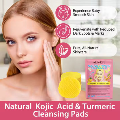 ALIVER Cleansing Glow Pads – 60 Count Brighten | Natural Skincare | Gentle Daily Exfoliation