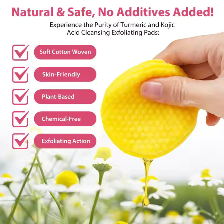 ALIVER Cleansing Glow Pads – 60 Count Brighten | Natural Skincare | Gentle Daily Exfoliation